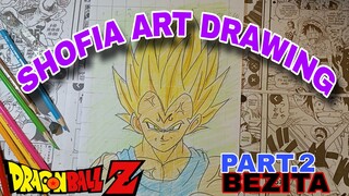 drawing bezita dari anime dragon ball part.2
