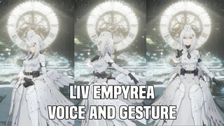 【PUNISHING GRAY RAVEN】LIV EMPYREA GESTURE AND VOICE