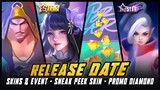 RELEASE DATE SKINS & NEW EVENTS - SNEAK PEEK SKIN & MORE UPDATE 2023 | Mobile Legends #whatsnext