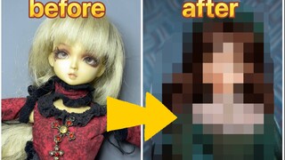 [Renovasi] Boneka Tua 10 Tahun (Jahit Baju & Make-Up Ulang)