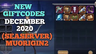 NEW GIFTCODES DECEMBER 2020 MU ORIGIN 2 SEA SERVER