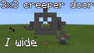 How to make an 1 Wide 3×3 Piston Creeper Door in Minecraft