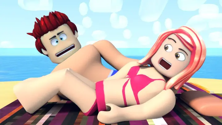 ROBLOX FUNNY ANIMATION | Beach | Rob and Lox love story