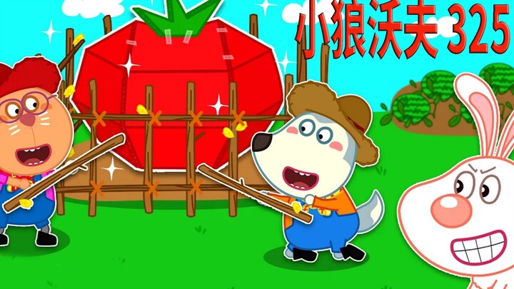 Children's animation: A huge tomato grows in the vegetable garden. Who is destroying the vegetable g