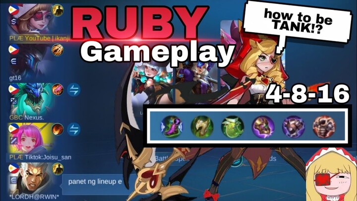 EPIC COMEBACK | RUBY TANK GAMEPLAY | Top Global Ruby 2022 | ikanji | Mobile Legends