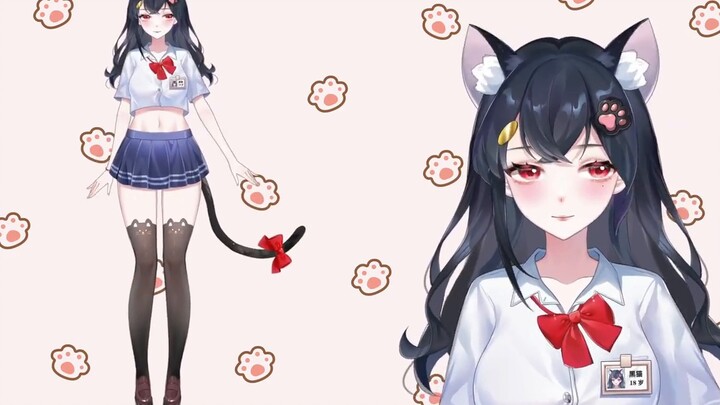 [Hiển thị mô hình live2d miễn phí] Cô gái mèo quý hiếm! Nhấn vào đây để có được nó!