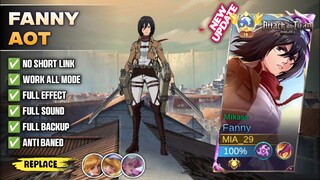 New | Script Skin Fanny Attack Of titan Mikasa No Password | Full Effect Voice | Patch Terbaru