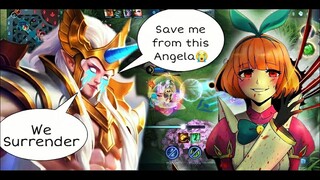 ENEMY SURRENDERS because of my ANGELA | Bullying Hylos | Mobile Legends