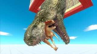 GIANT T-REX HEAD FISHING EVERY UNIT - Animal Revolt Battle Simulator