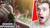 WAIT THERE ARE FEMALE TITANS?! - Attack on Titan Ep.17 (Season 1) REACTION