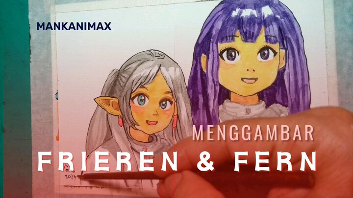 Menggambar Frieren dan Fern