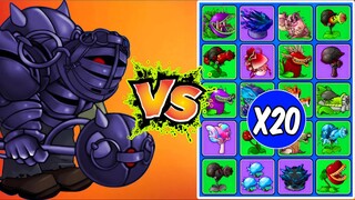 PvZ Fusion 2.2 Challenge: X20 Ultimate Fusion Plants vs X1 Ultimate Gargantuar – Who Wins?