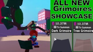 All *New* GRIMOIRES UNLOCKED| FULL SHOWCASE|FIGHT PASS 3 in Anime Fighting Simulator