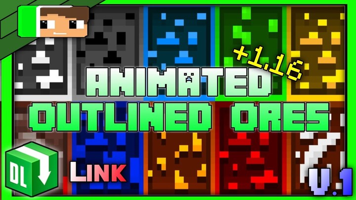 Animated Outlined Ores v1 | Full Showcase | MCPE Texture Packs 1.16 - OpenZane Texture Packs