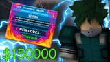 (+150000 CASH)New Codes ! | Boku No Roblox: Remastered | Roblox MHA Game