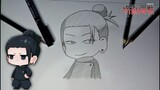 Menggambar Geto suguru versi chibi dari anime Jujutsu kaisen 🤗