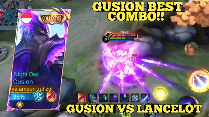 GUSION BEST COMBO, GUSION VS LANCELOT
