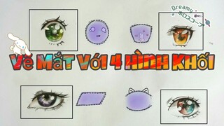 Vẽ 4 Kiểu Mắt Đơn Giản | How To Draw Eye By Ktage