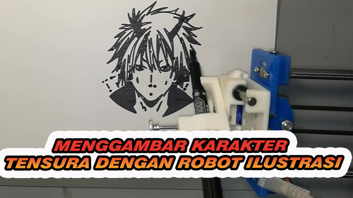 Menggambar Karakter Tensura dengan Robot Ilustrasi