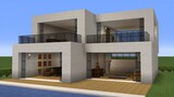 Minecraft - How to build a Modern House with Pool 7