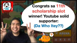 11th axie scholarship winner | 3,500 subs celebration | Announcements