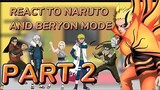Hokages react to Naruto baryon mode and tribute to kurama. Gacha. Naruto. #React