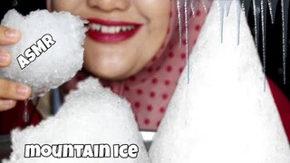 ASMR ICE EATING || MAKAN ES BATU ||ICE MOUNTAIN ANTARTIKA 😂😂😂|| POWDERY ICE||segar||ES SERUT