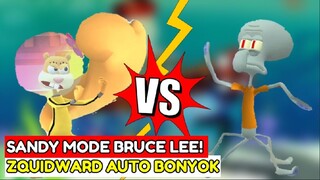 Sandy Mode Bruce Lee Brutall Banget! Sandy VS Squidward | Spongebob Squarepants