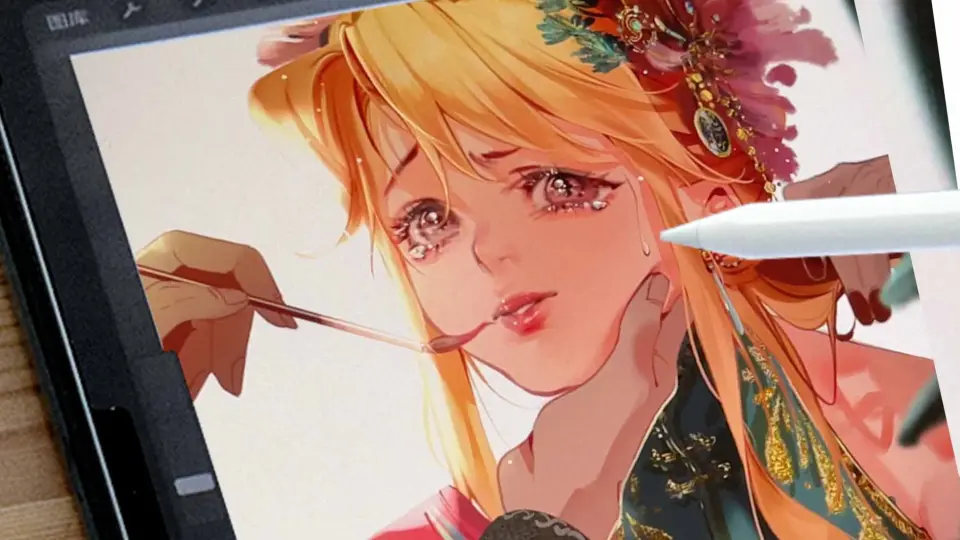 Zhi Shangjun] The girl who was forced to dress up and draw with an ipad,  the eyes of Bling Bling ar - Bilibili