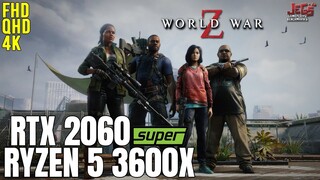 World War Z | Ryzen 5 3600x + RTX 2060 Super | 1080p, 1440p, 2160p benchmarks!