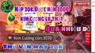 [WAG Dark Free Fire] Làm Thế Nào Để Nạp 20k Mà được 3000 Kim Cương | Đến Ngay Shop Thử Vận May