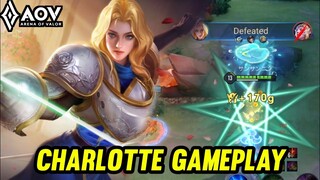 AOV : CHARLOTTE GAMEPLAY | IN DS LANE - ARENA OF VALOR LIÊNQUÂNMOBILE ROV