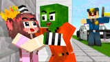 Monster School : Zombie x Squid Game PRINCESS IN LOVE WITH A CRIMINAL - Minecraft Animation