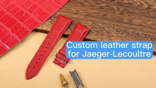 Custom Alligator leather watch strap 22mm for Jaeger Lecoultre Reverso watch | Drwatchstrap