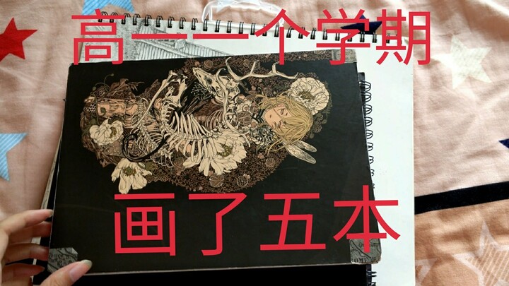 高一一个学期画了五本摸鱼本，康康退步史⑧