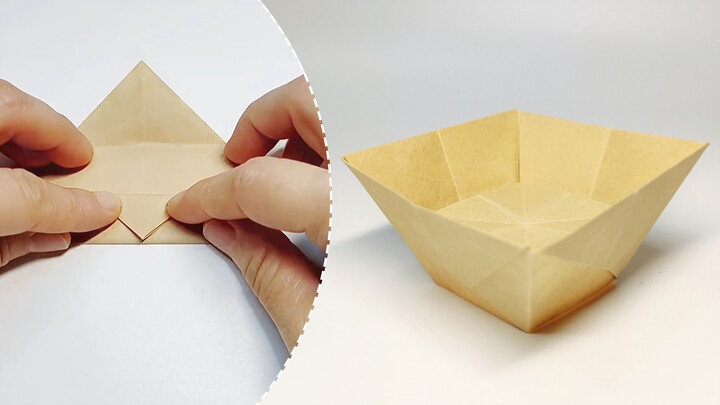 [Tutorial origami] Wadah barang kecil Dibuat dengan kertas Bentuk cantik