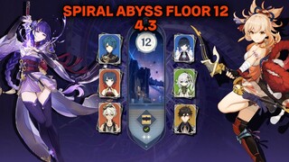 Yep... YOIMIYA IS STILL INSANE | SPIRAL ABYSS 4.3 FLOOR 12 | RAIDEN NATIONAL AND YOIMIYA TEAM