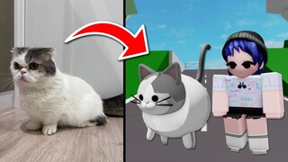 จับแมวตัวเอง..มาแต่งตัวในโรบล็อก! | Roblox Jamba My Cat