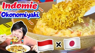 🇮🇩INDOMIE × OKONOMIYAKI🇯🇵 ENAK atau OISHII?