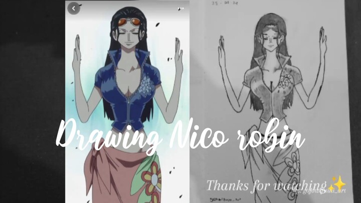DRAWING NICO ROBIN ✨ part2 (step by step)