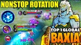 HEY DON'T RUN!! TOP 1 BAXIA NONSTOP ROTATION - Build Top 1 Global Baxia - Mobile Legends [MLBB]