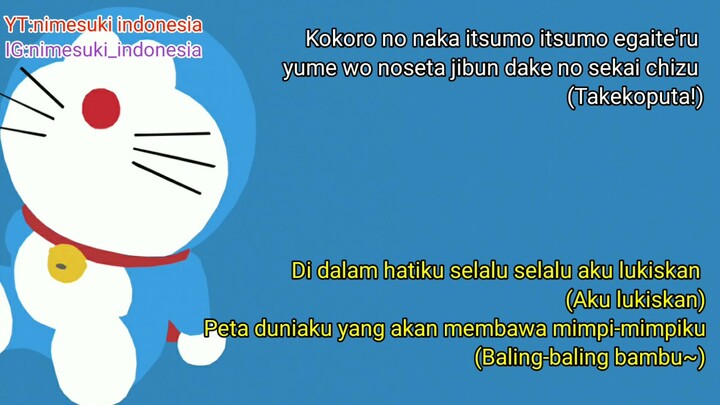 lagu doraemon | yume wo kanaete (lirik+terjemahan)