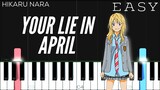 Hikaru Nara - Shigatsu wa Kimi no Uso OP (Your Lie In April) | EASY Piano Tutorial