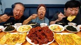매운 돼지갈비찜에 청국장, 두부전, 모자반무침에 감자볶음! 밥도둑 집밥 한 상 먹방! (Korean homemade foods) 요리&먹방 Mukbang eating show
