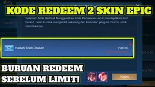 KODE REDEEM 2 SKIN EPIC!!! SKIN FREYA SHOGUN & SKIN RAFAELA SABER - Mobile Legends