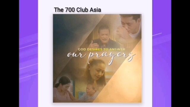 God Desires To Answer Our Prayers by Peter Kairuz. The 700 Club Asia (video not mine. CTTO)