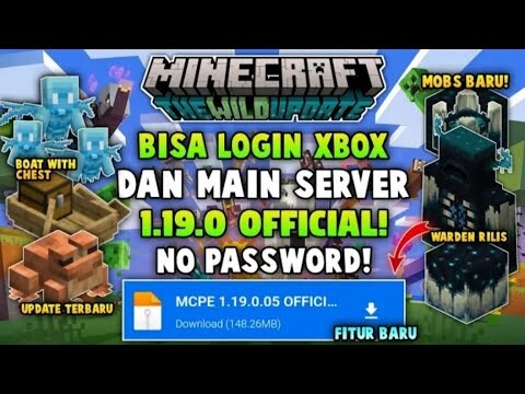 GRATISS & NO PASSWORD!! DOWNLOAD MINECRAFT PE 1.19 OFFICIAL WILD UPDATE🤩| NEW MOBS, BIOME, ITEM