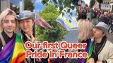 Our First LGBTQ Parade in France 🏳️‍🌈 Vlog Gay Couples [Haoyang & Gela]