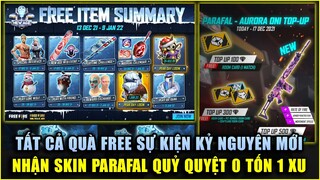 Free Fire | Tất Cả Quà FREE Sự Kiện Kỷ Nguyên Mới - Nhận Skin Parafal Quỷ Quyệt Không Tốn Một Xu Nào