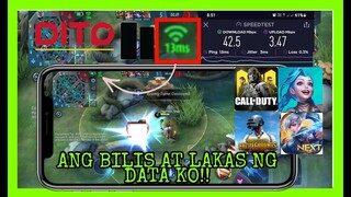 DITO APN NAPAKALAKAS AT ANG SMOOTH SA MOBILE LEGENDS!!